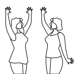 elegant businesswomen avatars characters