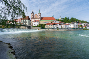 Steyr und Enns Zusammenfluss in Steyr