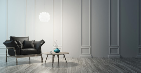 Naklejka na ściany i meble Modern living room, 3d rendering