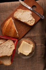 Fresh homemade bread. Crisp. Bread at leaven. Unleavened bread. dietary bread