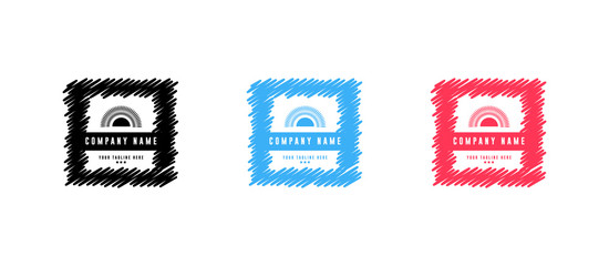 Set of Badge logo design - vector