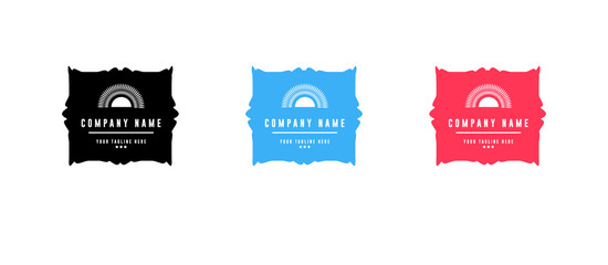 Set of Badge logo design - vector