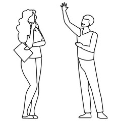 business couple avatars characters