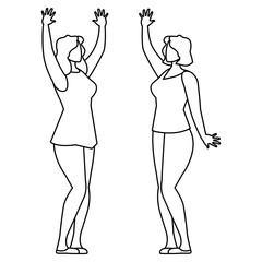 elegant businesswomen avatars characters