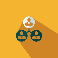 Business group communication flat icon - Three variation illustration