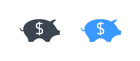 Piggy Bank Icon - Investment sign vector
