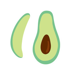 Adocado vector print. Seamless hand drawn doodle illustration