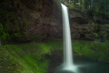 Fototapeta na wymiar Big waterfall, nature, national park in the forest
