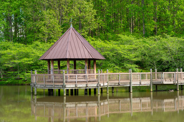 Gazebo over a Pond