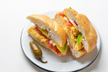 Mexican egg sandwich 