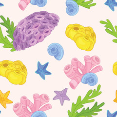 Under the sea seamless pattern