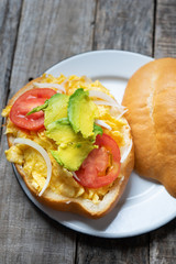 Mexican egg sandwich 