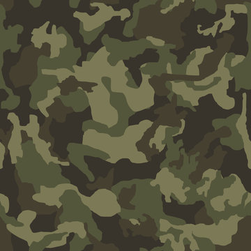 Modern seamless vector military camouflage background for cloth