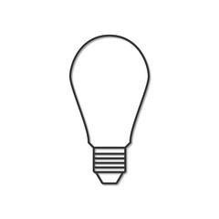 Lamp bulb outline 3d simple icon