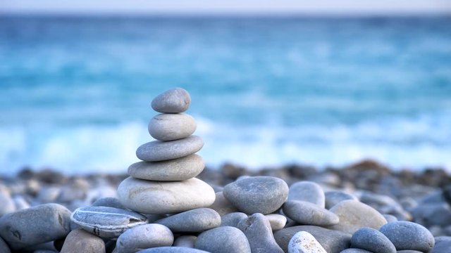 Zen balanced stones stack