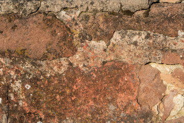 Red stone wall texture