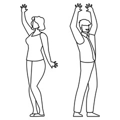 business couple avatars characters