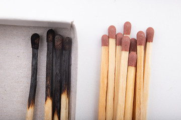 Matches for lighting a fire. Accessories in needed at a domestic farm.