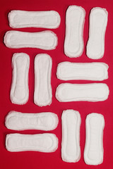 Menstrual concept. Menstrual pads for women.