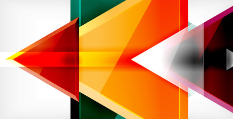 Glossy shiny triangles background