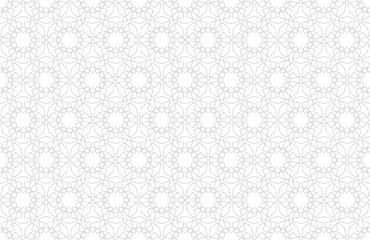 Arabic pattern seamless background in islamic style. Geometric muslim ornament backdrop. Vector illustration