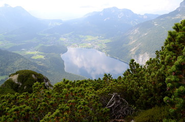 View of Lake Altaussee from Mount Trisselwand