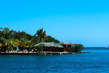tropical resort on the water in the caribbean