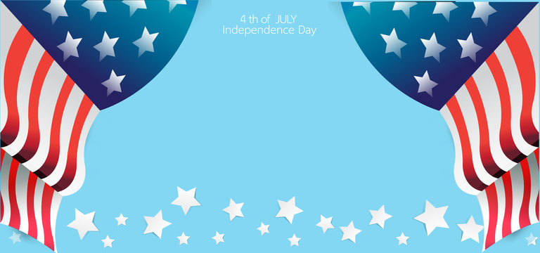 The vector 4 July  Independence Day  celebration image.