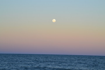 Moon over the sea