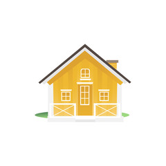 Moving house icon for the real estate market flat vector illustration isolated.