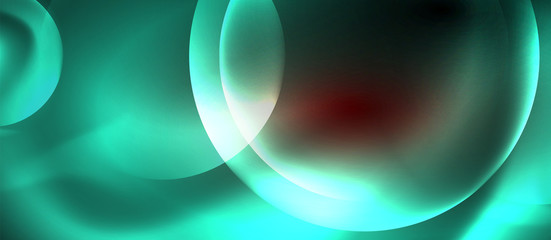 Shiny neon circles abstract background