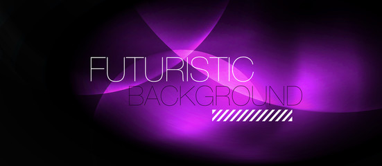 Shiny neon circles abstract background