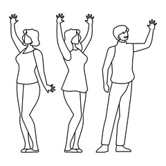 business people teamwork characters