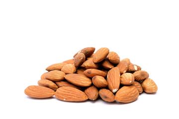 isolated almonds