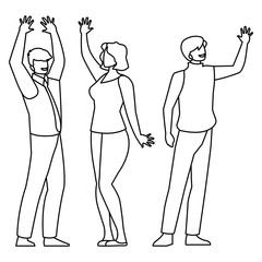 business people teamwork characters