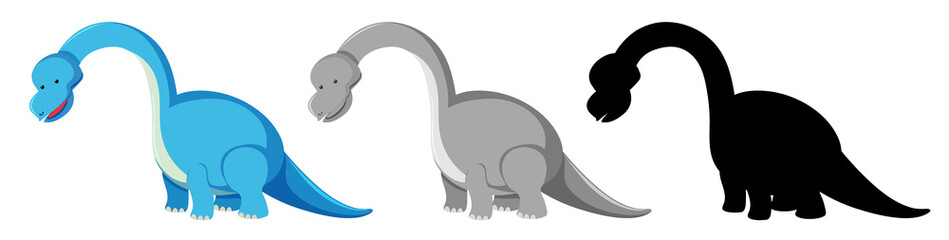 Set of dinosaur character