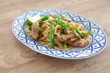 Stir Fried Pork with Udon Noodles