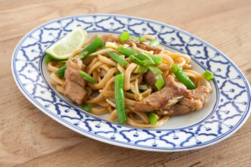 Stir Fried Pork with Udon Noodles