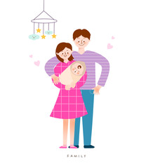 Happy family, Vector Illustration