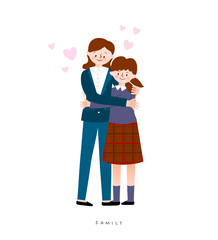 Happy family, Vector Illustration