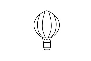 Vector. Icon illustration isolated. Balloon. Transport for the sky. Symbol of freedom.