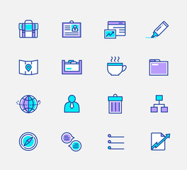 line icons, Neon color, Symbols for mobile and web graphics
