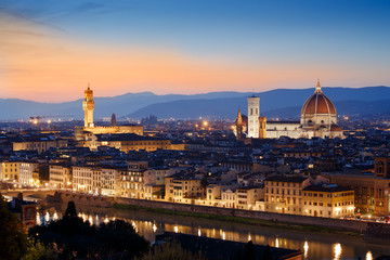 Florence Dome by night, Italy	