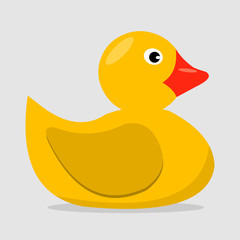 rubber duck kids toy vector illustration