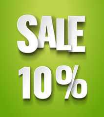 Sale typographic inscription