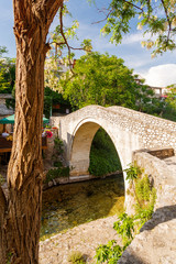 Plakat Crooked bridge in Mostar, Bosnia