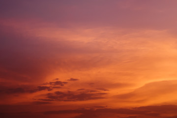 sunset in the sky
