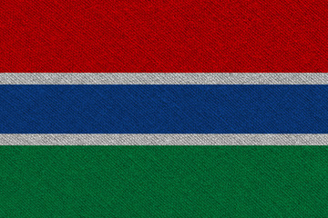 Gambia fabric flag