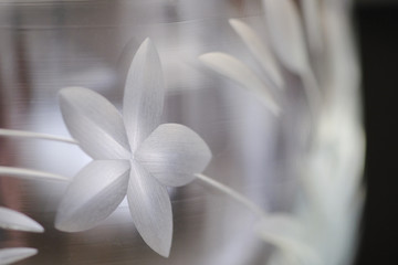 flower cut glass
