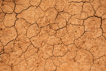 Dried and Cracked ground,Cracked surface,Dry soil in arid areas.